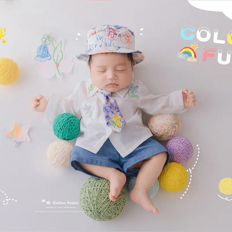 Baby Boy Spring Theme Set - Fresh Spring Newborn Photography Props - Image 2